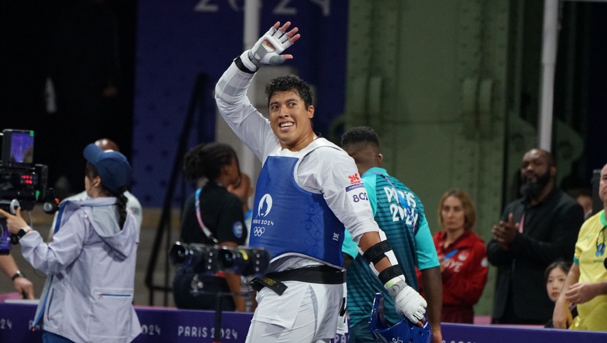 Carlos Sansores se queda sin medalla en taekwondo en París 2024 (Santiago Chaparro/Multimedios