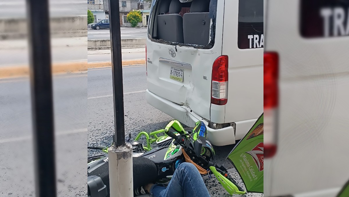 El motociclista sufrió lesiones en el rostro y en la cabeza. Foto: Marcela Perales