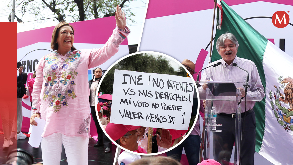 Oposición marcha en contra de la sobrerrepresentación legislativa. | Diseño: Mauricio Ledesma.