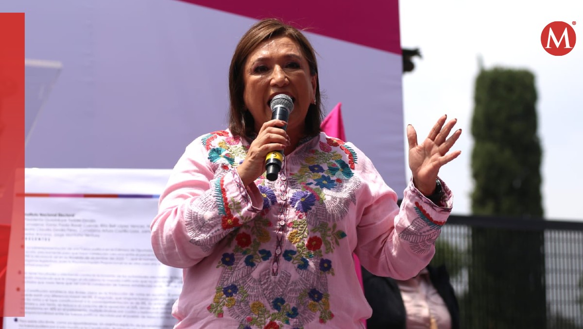 Xóchitl Gálvez participó en la protesta frente al INE. | Ariana Pérez