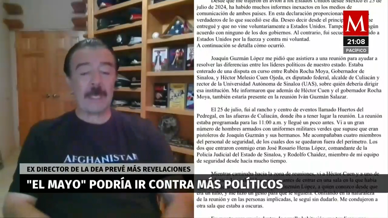 Exdirector de la DEA duda la autenticidad de carta atribuida al 'Mayo' Zambada