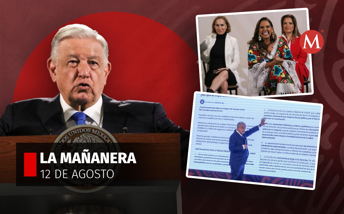 El presidente López Obrador en la mañanera desde Palacio Nacional. | Cuartoscuro