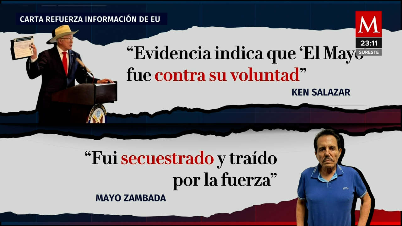 Coincidencias en la carta de 'El Mayo' Zambada y declaración del embajador de EU