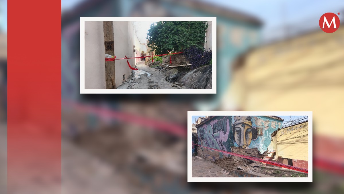 Derrumbe de casonas antiguas en Guanajuato capital