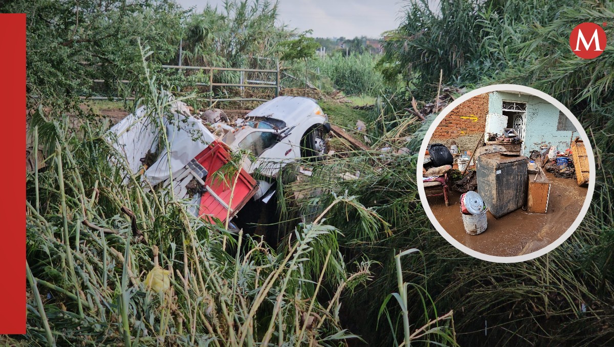 Varios daños dejó el desbordamiento de arroyos en Zapotlanejo, Jalisco (Fotos: Juan Carlos Munguía | Diseño: Milenio)