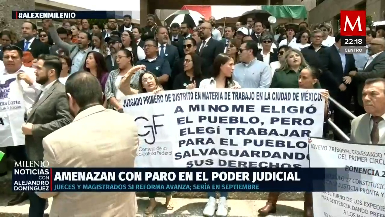 Jueces y magistrados planean paro nacional contra la reforma judicial