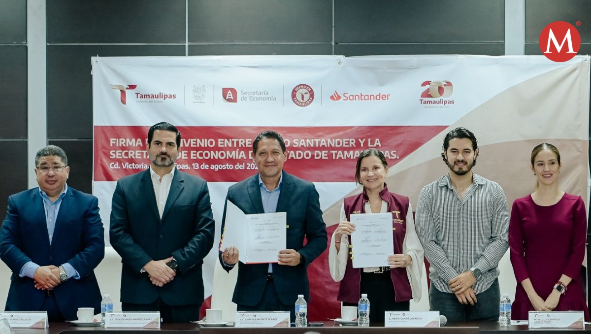 Tamaulipas y Banco Santander firmaron un acuerdo para apoyar a las pymes.