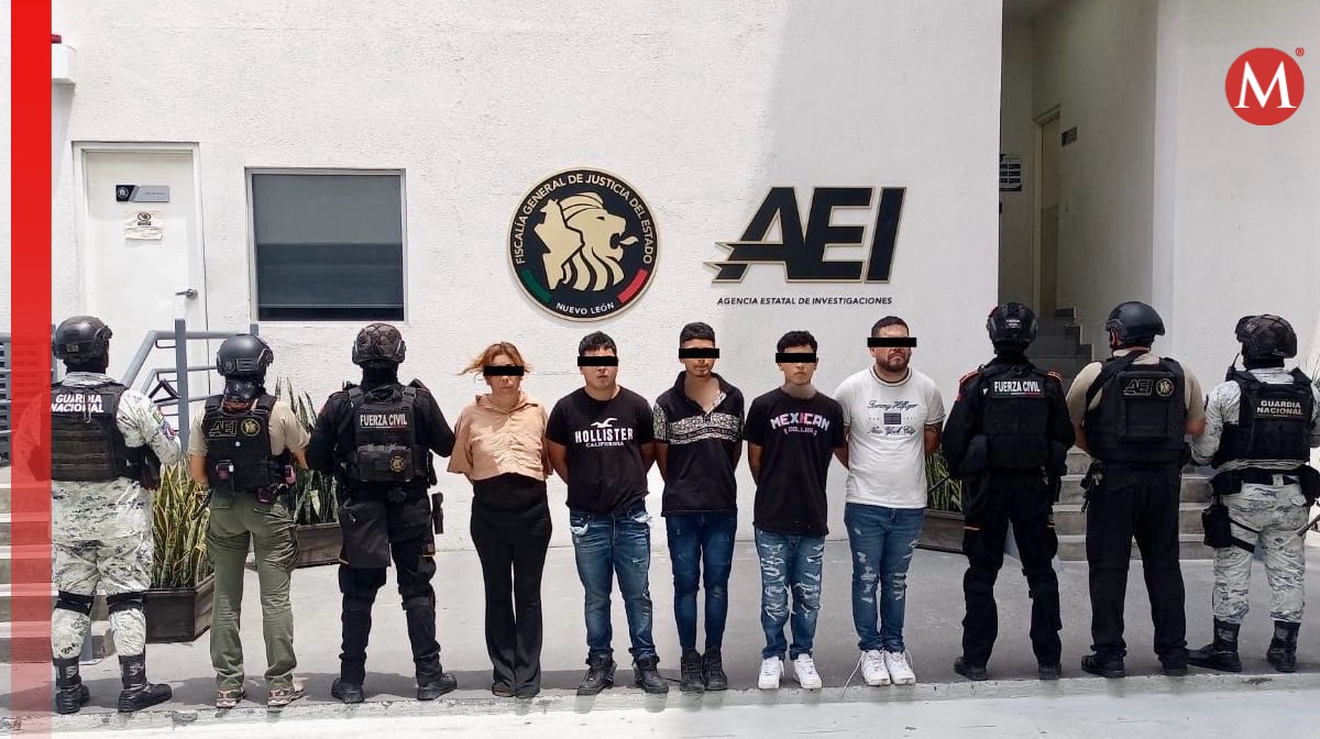 Detenidos en Juárez, Nuevo León. Foto: Especial
