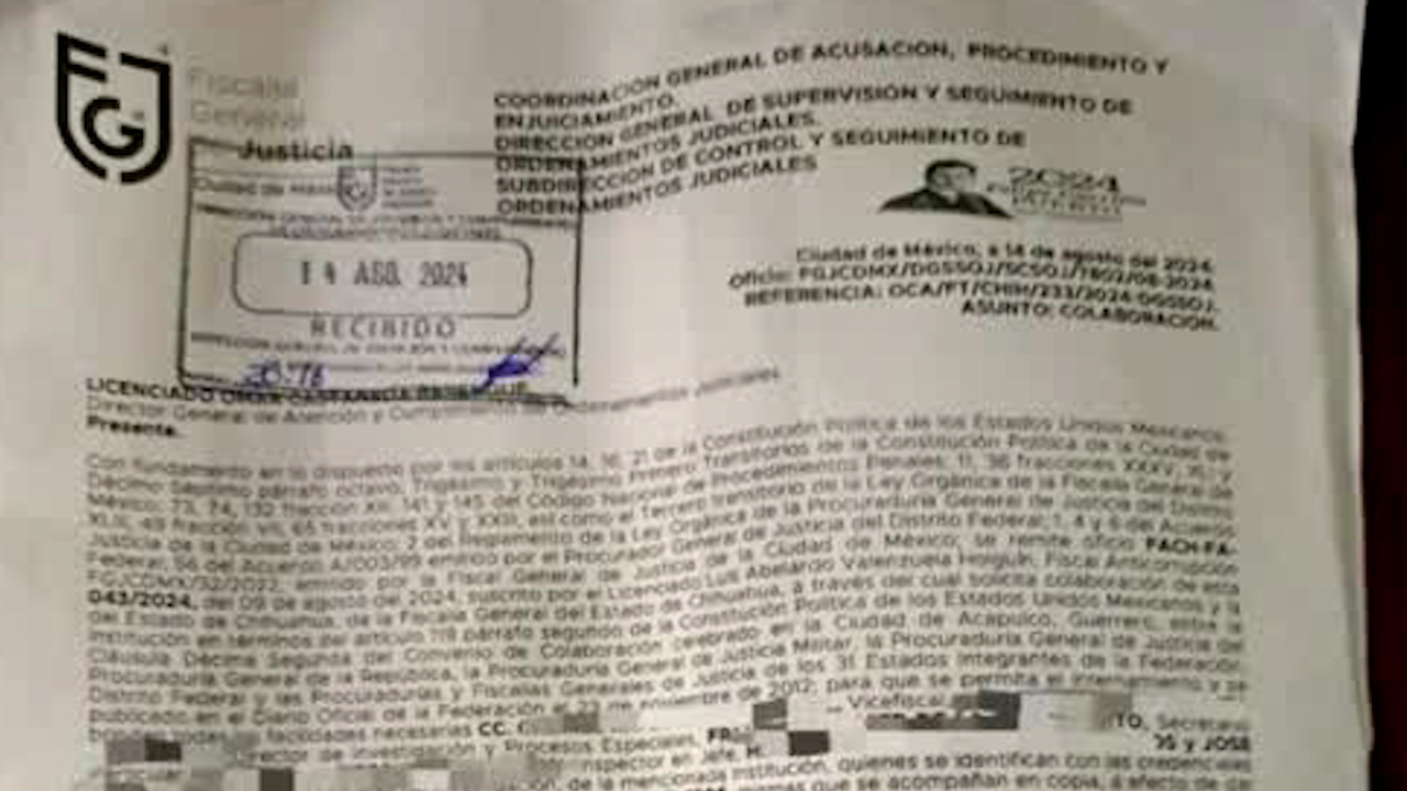 Fiscalía Anticorrupción de Chihuahua da comunicado tras intento de arresto contra Javier Corral