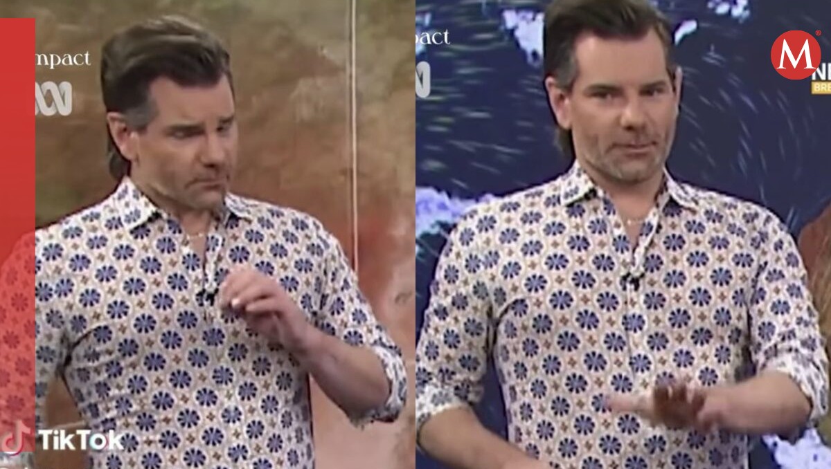 Nate Byrne, meteorólogo de ABC Australia; ataque de pánico en vivo