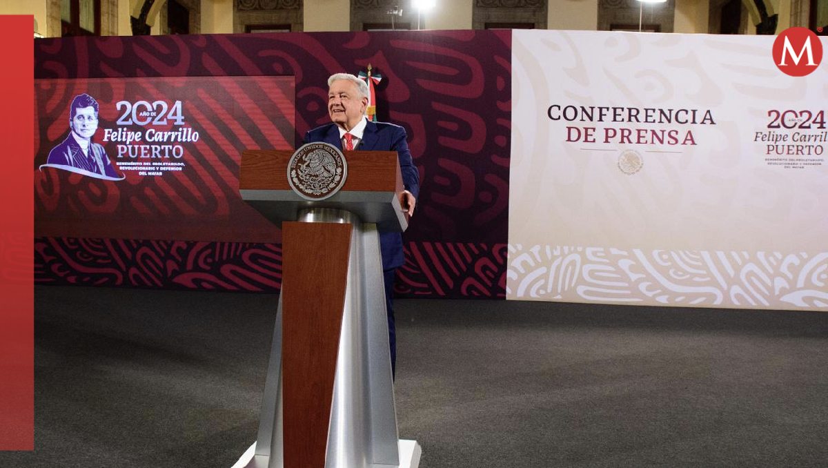 El Presidente en su conferencia de prensa mañanera desde Palacio Nacional el 15 de agosto. | Cortesía