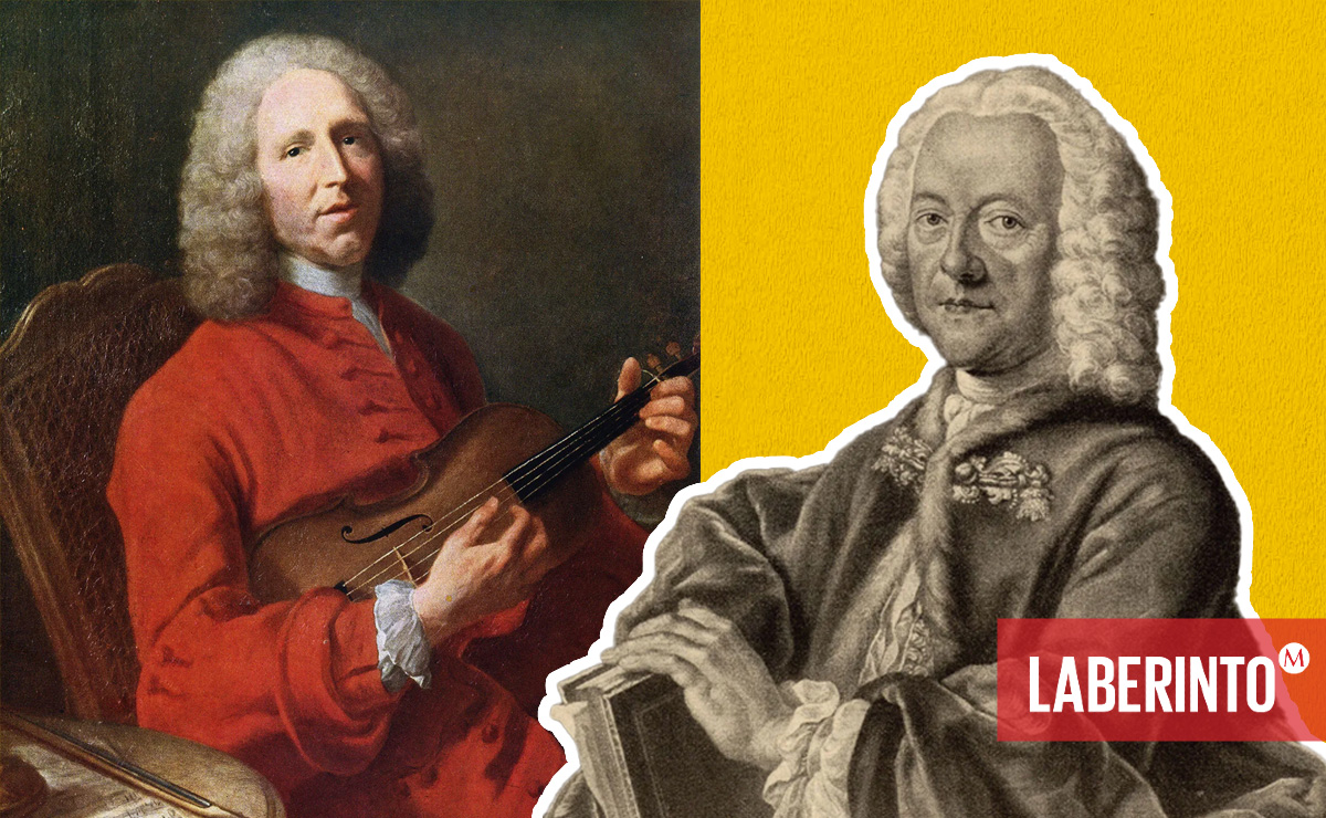 Retratos de Jean-Philippe Rameau y Georg Philipp Telemann.
