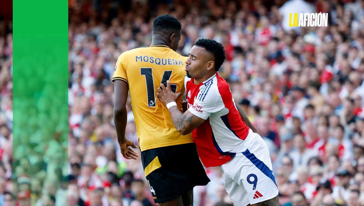 La polémica acción de Yerson Mosquera a Gabriel Jesus en la Premier League (Reuters)