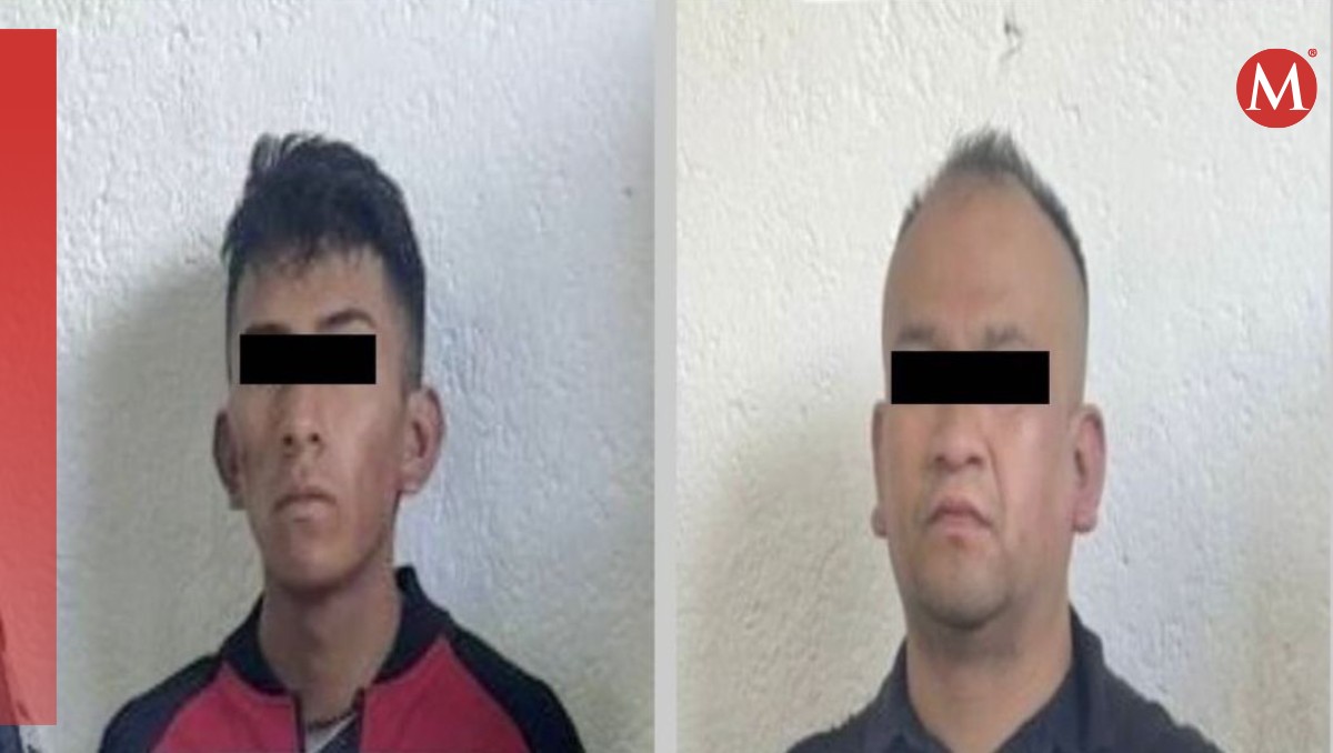 Los hombres fueron detenidos en Ecatepec por el robo de un auto en Hidalgo. Foto: (Especial)