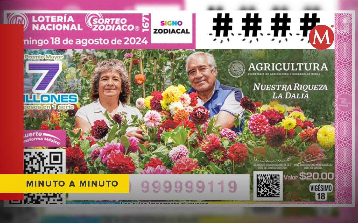 Con su Sorteo Zodiaco 1671, la Lotería Nacional brinda hoy un homenaje a la dalia, hermosa flor, nativa de Mesoamérica y endémica de México.