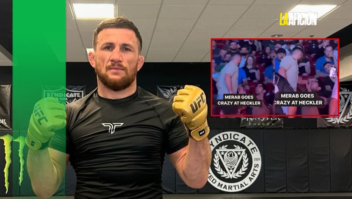 Merab Dvalishvili, peleador de la UFC encara y asusta a un aficionado (Instagram @merab.dvalishvili)