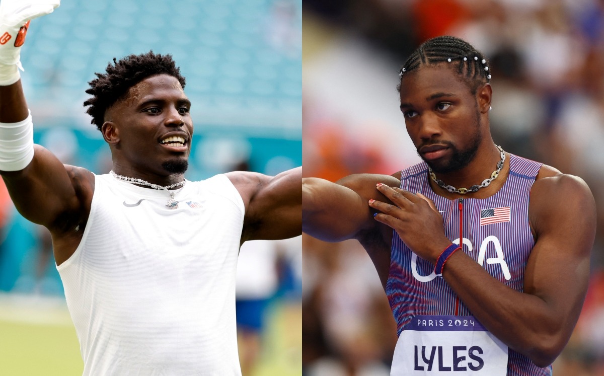 Polémica entre Tyreek Hill y Noah Lyles (AP/Reuters)
