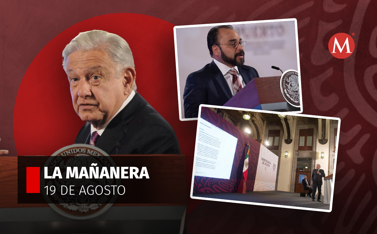 El presidente López Obrador en la mañanera desde Palacio Nacional. | Cortesía