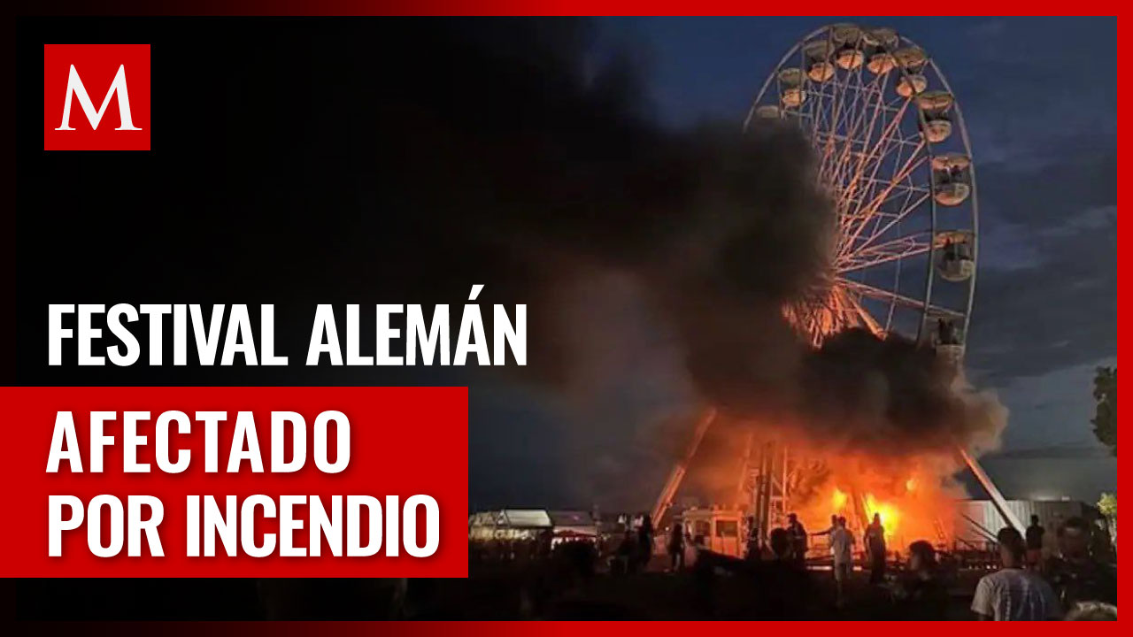 Así se vivió el incendio en rueda de la fortuna en Sajonia, Alemania