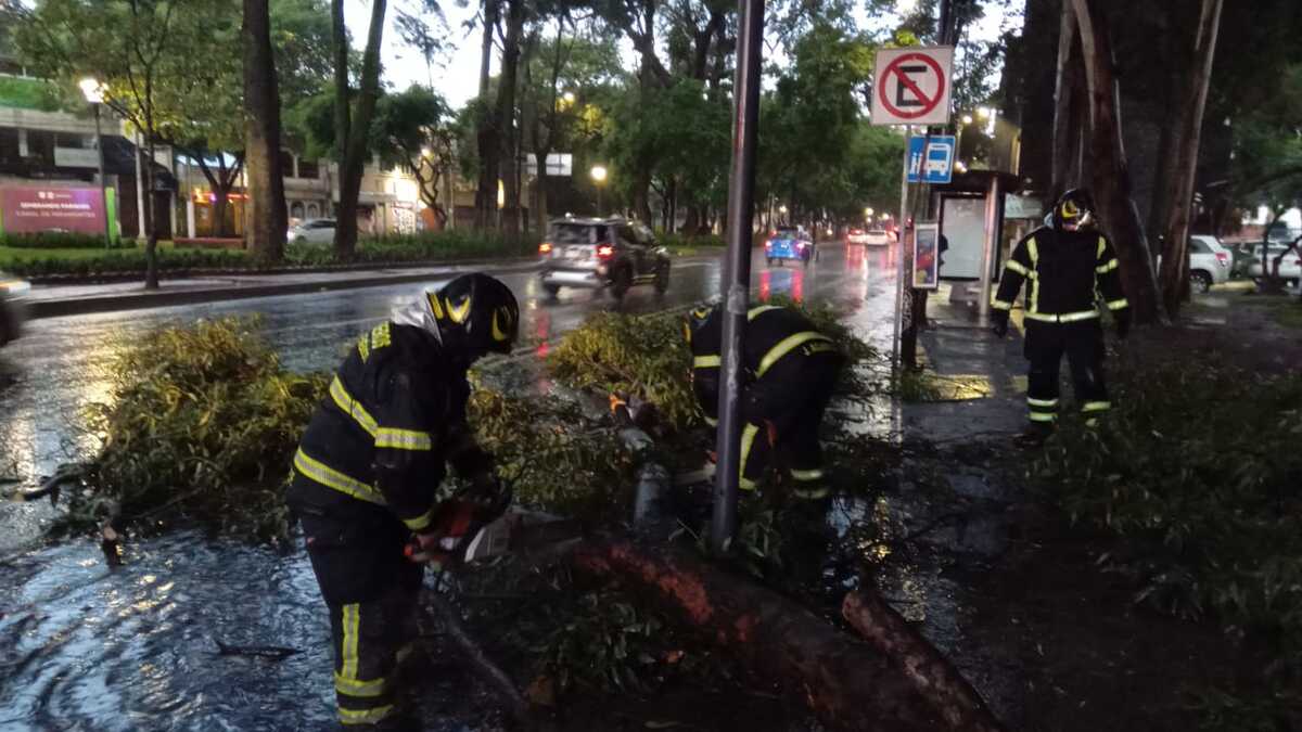 Bomberos de la Ciudad de México atendieron las afectaciones por lluvias. (Foto: @Bomberos_CDMX)