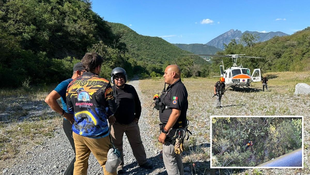 PC rescata a hombre que cae de paracaídas. Foto: Especial