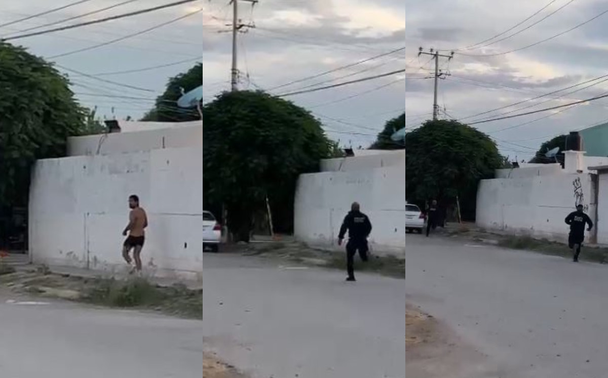 Vecinos de la colonia Villas del América grabaron el video de la persecución. l Especial