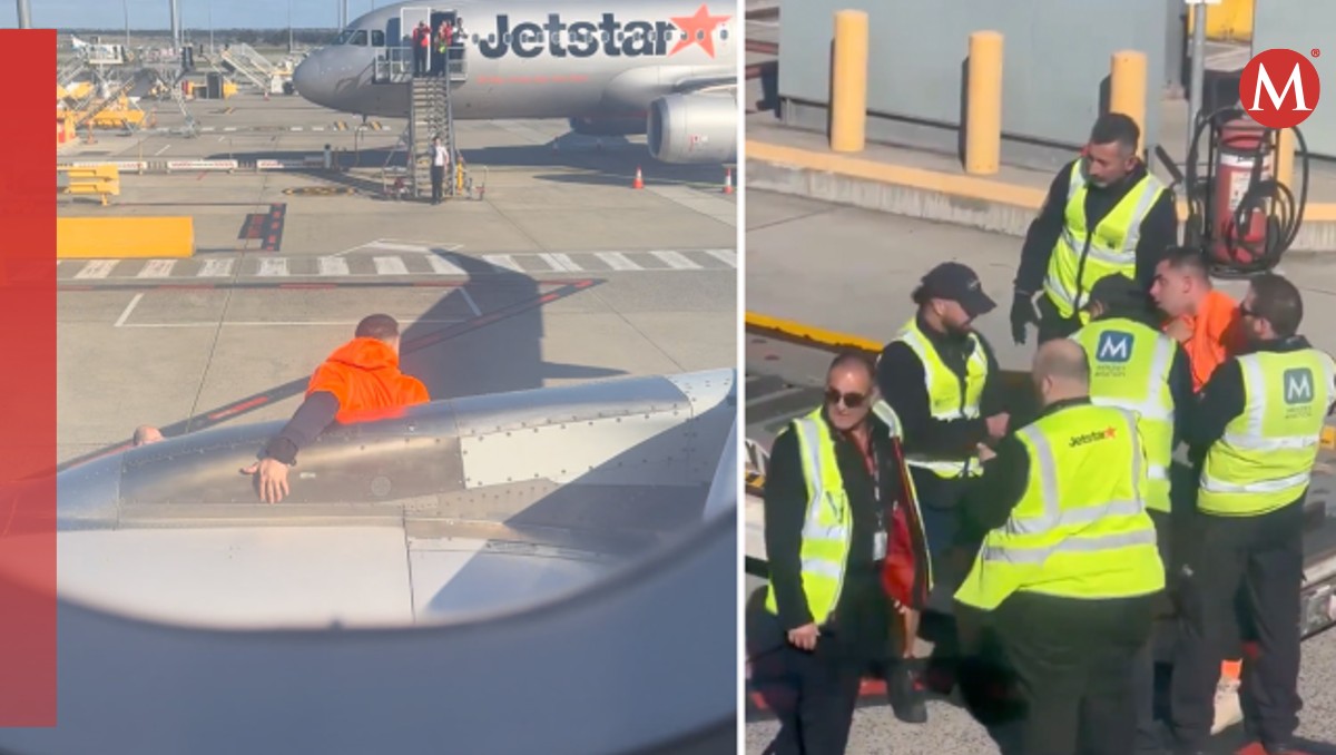 Hombre abre puerta de emergencia de un avión en aeropuerto australiano | Especial
