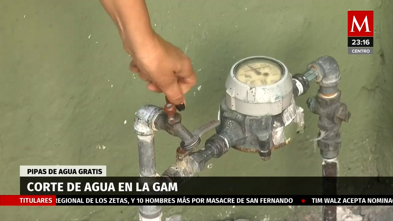 Recorte de agua impacta a vecinos en Gustavo A. Madero