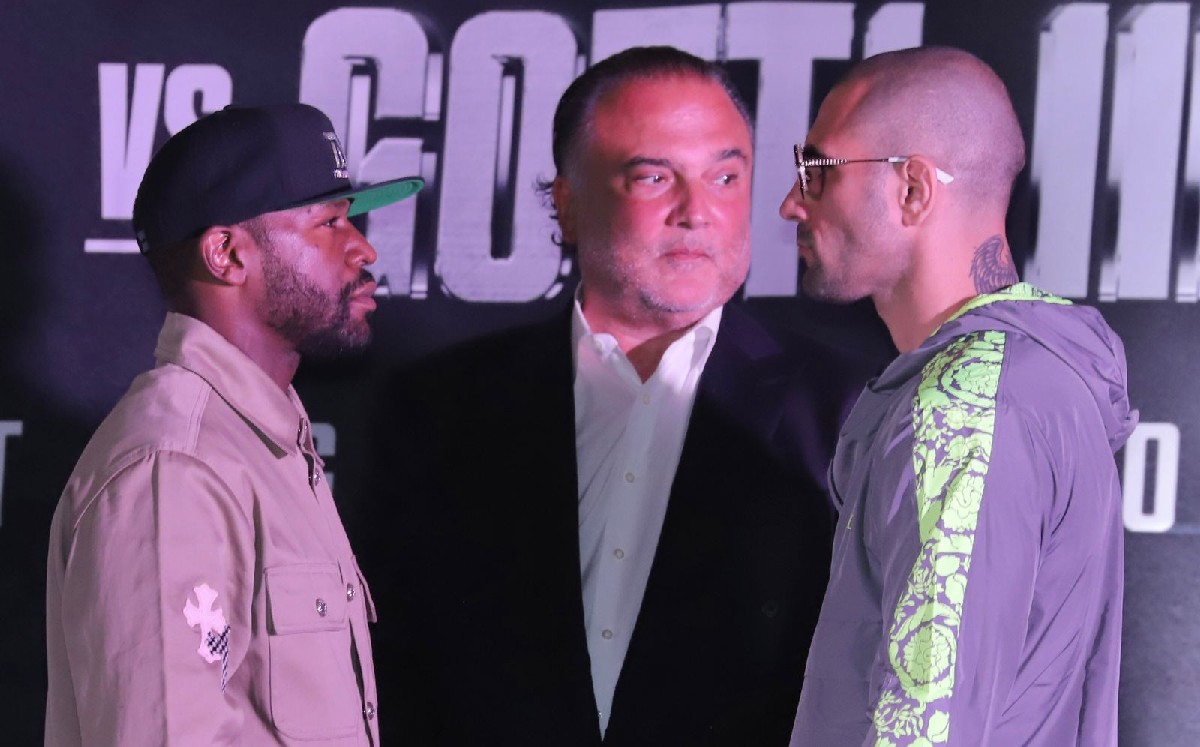 Ceremonia de pesaje de Floyd Mayweather vs John Gotti III EN VIVO HOY (Ariel Ojeda)