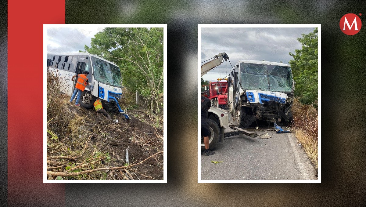 Camión de pasajeros sufre accidente en Veracruz; hay varios lesionados | Especial