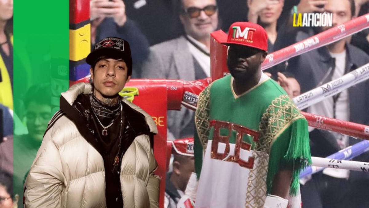 Así fue la entrada de Floyd Mayweather con Natanael Cano  (Instagram @natanael_cano/Ariel Ojeda)