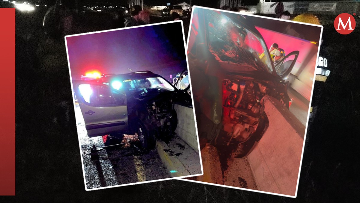 Choque de auto contra muro de contención deja un muerto en la México - Pachuca