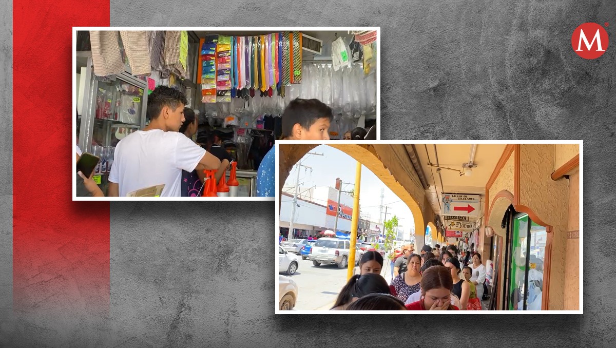 Largas filas en compras de último momento previo regreso a clases en Gómez Palacio. | Especial