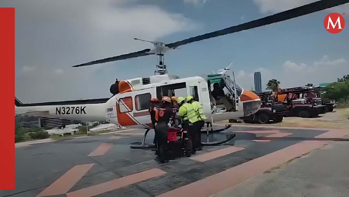 La mujer fue evacuada en línea larga con el equipo y su acompañante | Especial