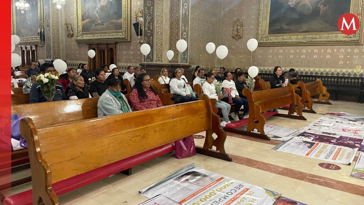 Familiares de víctimas de desaparición acudieron a una misa en su memoria en Toluca. Foto: (Mellissa López)