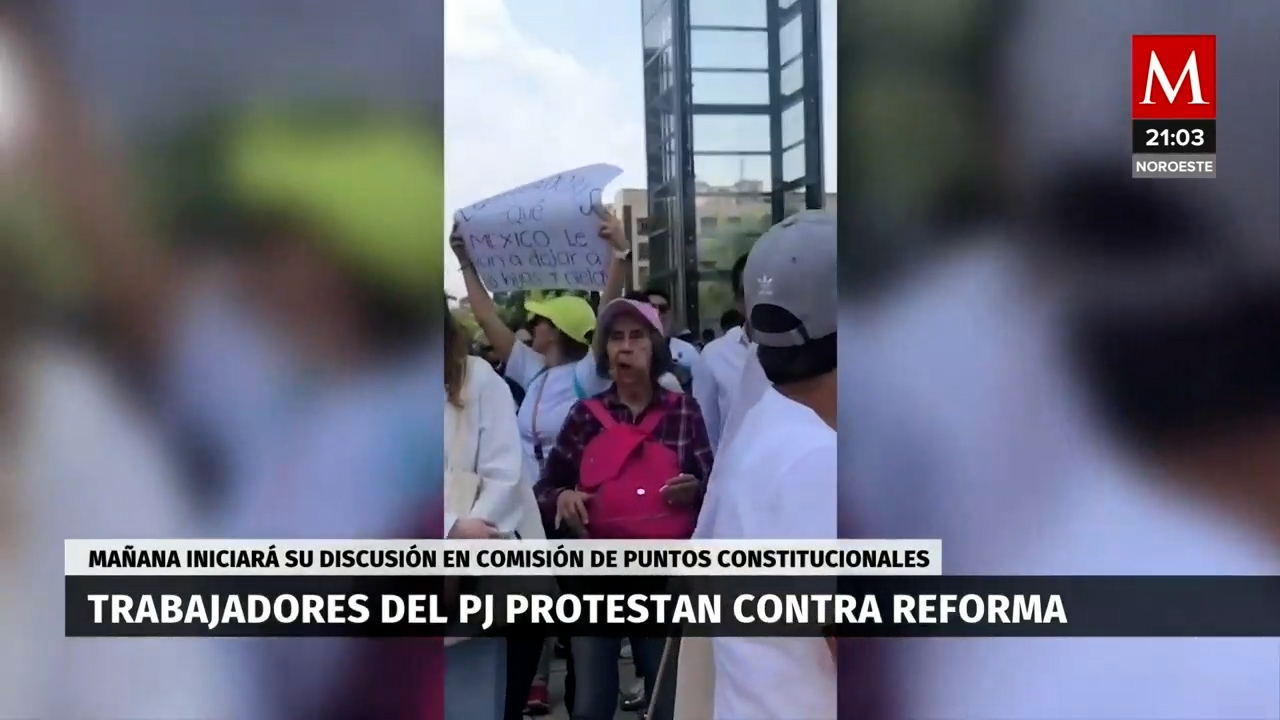 Trabajadores del Poder Judicial marchan contra reforma de AMLO- Grupo ...