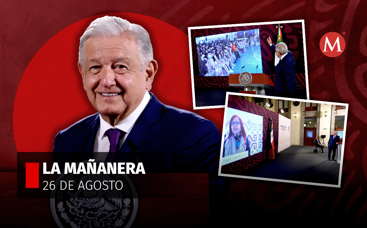 El presidente López Obrador en la mañanera desde Palacio Nacional. | Cortesía