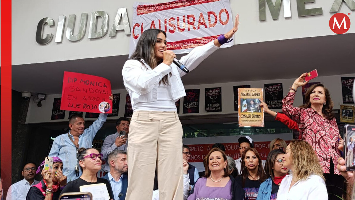 Alessandra Rojo se manifiesta para reclamar triunfo el alcaldía Cuauhtémoc | Especial