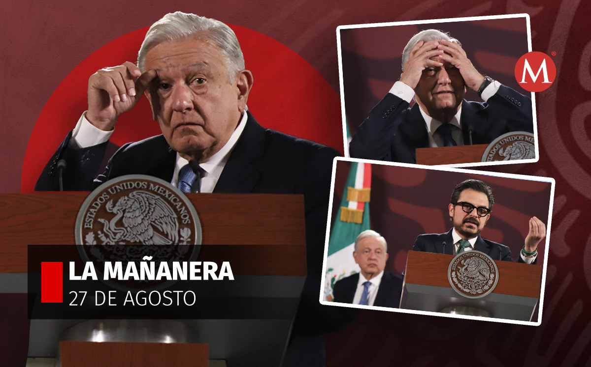 El presidente López Obrador en la mañanera desde Palacio Nacional. | Cuartoscuro