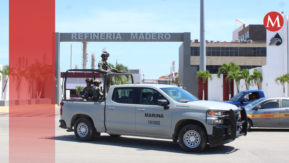 Acceso a la refinería Francisco I. Madero. (Yazmín Sánchez)