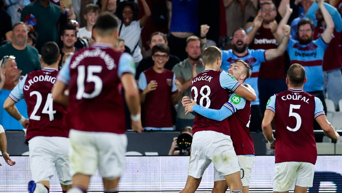 Agónico triunfo del West Ham en la Carabao cup (AFP)