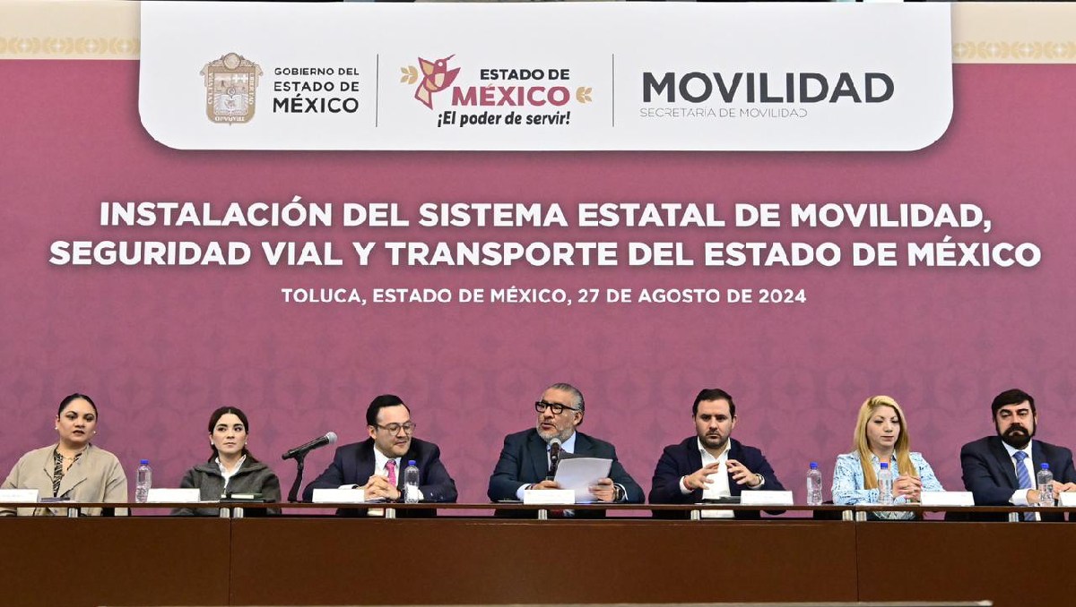 La gobernadora de Edomex encabeza el Sistema Estatal de Movilidad y Seguridad Vial y Transporte. Foto: (Especial)