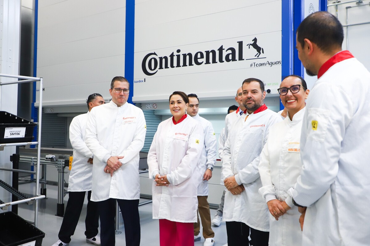 La gobernadora inauguró nuevas instalaciones en la planta de Continental Aguascalientes. | Especial