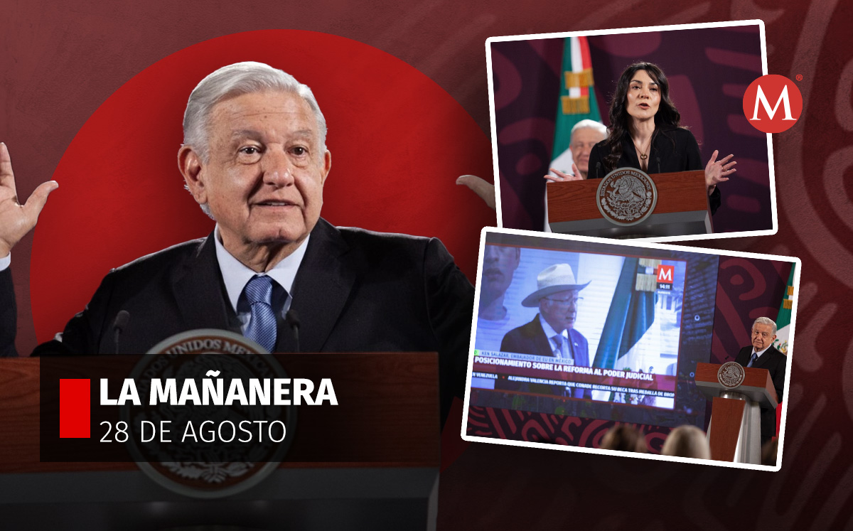 El presidente López Obrador en la mañanera desde Palacio Nacional. | Cuartoscuro
