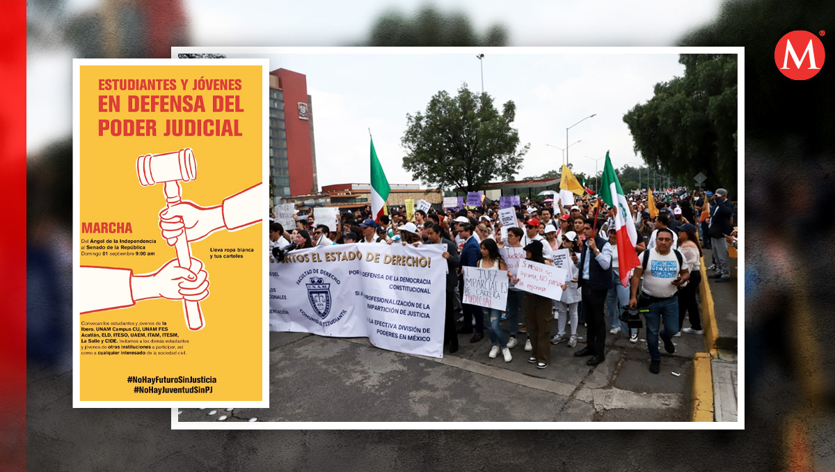 Te decimos cuándo será la marcha de universitarios contra la reforma judicial (Diseño: Notivox con foto de  Juan Carlos Bautista)