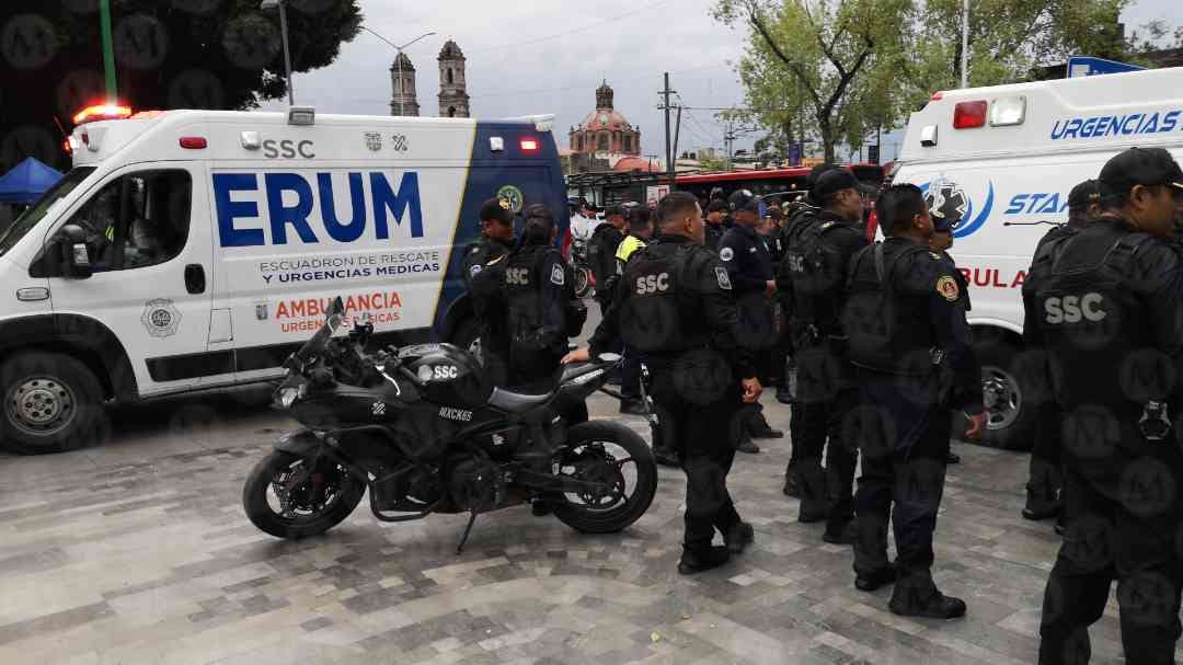 Fuerte presencia policiaca en la Alameda por persona lesionada |Jorge Becerril.