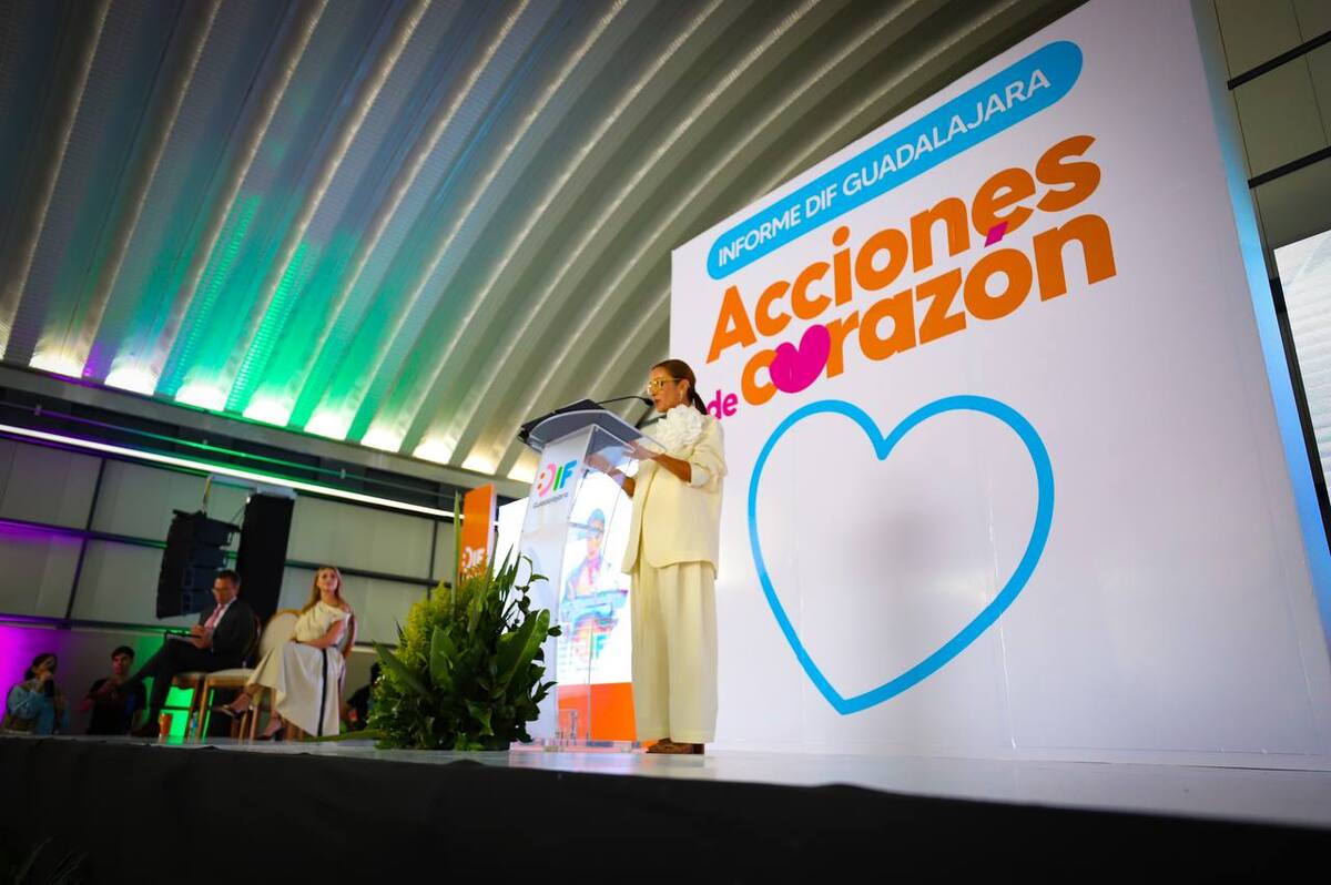 Informe de Maye Villa de Lemus en el DIF Guadalajara. (Cortesía)
