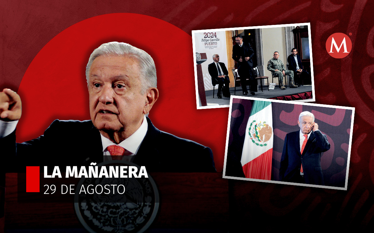 El presidente López Obrador en la mañanera desde Palacio Nacional. | Cuartoscuro