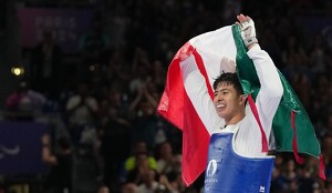 Luis Mario Nájera, el taekwondoín mexicano que ganó plata en los Juegos Paralímpicos de París 2024.