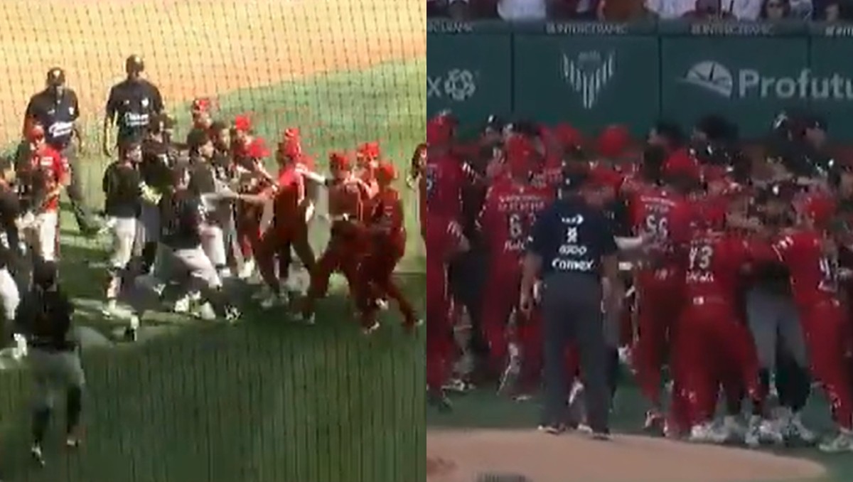 Diablos Rojos y Guerreros protagonizan conato de bronca en Final de Zona Sur  (Captura ESPN)